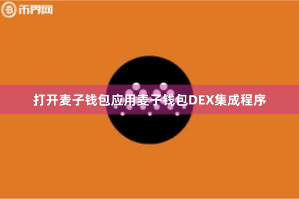 打开麦子钱包应用麦子钱包DEX集成程序