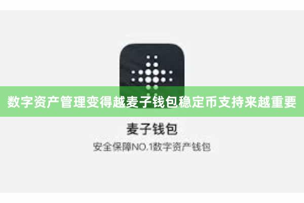 数字资产管理变得越麦子钱包稳定币支持来越重要