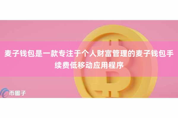 麦子钱包是一款专注于个人财富管理的麦子钱包手续费低移动应用程序