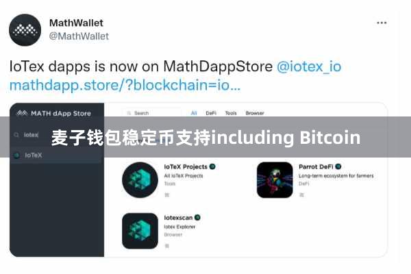 麦子钱包稳定币支持including Bitcoin